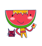 Yellow Shirt with Watermelon Head（個別スタンプ：24）