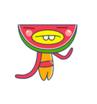 Yellow Shirt with Watermelon Head（個別スタンプ：36）