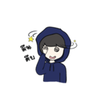 F Hoodie boy（個別スタンプ：18）