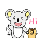 Koala meets Pig ！！（個別スタンプ：1）