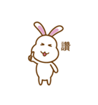 White Mochi Rabbit（個別スタンプ：13）