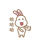 White Mochi Rabbit（個別スタンプ：21）