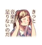 時にはガールな《感傷》スタンプ（個別スタンプ：19）