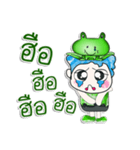 Mr. Hikaru and frog. ^_^（個別スタンプ：17）