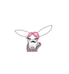 Pink haired rabbit（個別スタンプ：4）