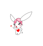 Pink haired rabbit（個別スタンプ：9）