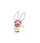 Pink haired rabbit（個別スタンプ：15）