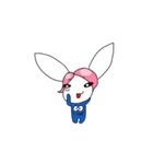 Pink haired rabbit（個別スタンプ：22）