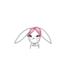 Pink haired rabbit（個別スタンプ：38）