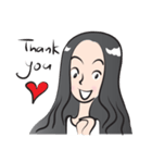 long hair girl（個別スタンプ：4）