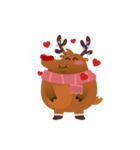 Rudolph the Fluffy Red Nose Reindeer（個別スタンプ：3）