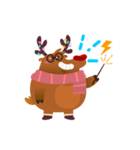 Rudolph the Fluffy Red Nose Reindeer（個別スタンプ：4）