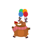 Rudolph the Fluffy Red Nose Reindeer（個別スタンプ：19）