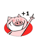 FUNNY BIG HEAD PIG:HAPPY LIFE（個別スタンプ：18）