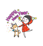 Happy new year with mei and friend（個別スタンプ：1）