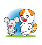 Scottish Fold and Indy mouse（個別スタンプ：32）
