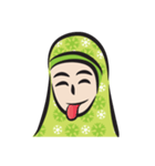 green scarf girl（個別スタンプ：3）