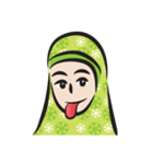 green scarf girl（個別スタンプ：7）