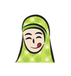 green scarf girl（個別スタンプ：11）