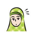 green scarf girl（個別スタンプ：13）