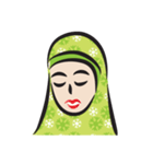 green scarf girl（個別スタンプ：16）