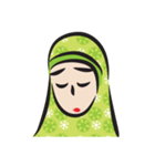 green scarf girl（個別スタンプ：17）