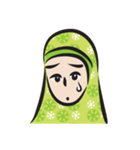 green scarf girl（個別スタンプ：18）