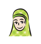 green scarf girl（個別スタンプ：25）