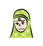 green scarf girl（個別スタンプ：32）