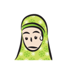 green scarf girl（個別スタンプ：34）