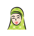 green scarf girl（個別スタンプ：35）