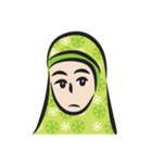 green scarf girl（個別スタンプ：37）