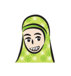 green scarf girl（個別スタンプ：38）