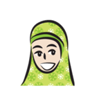 green scarf girl（個別スタンプ：40）