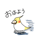 cockatiel and Java sparrow2(surreal)（個別スタンプ：3）