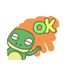 The frog on the lotus leaf（個別スタンプ：2）