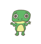 The frog on the lotus leaf（個別スタンプ：3）