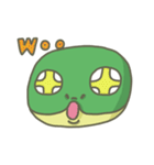 The frog on the lotus leaf（個別スタンプ：5）