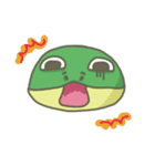 The frog on the lotus leaf（個別スタンプ：7）