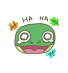 The frog on the lotus leaf（個別スタンプ：8）