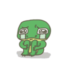 The frog on the lotus leaf（個別スタンプ：9）