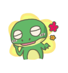 The frog on the lotus leaf（個別スタンプ：10）