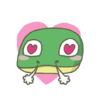 The frog on the lotus leaf（個別スタンプ：11）