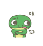 The frog on the lotus leaf（個別スタンプ：12）