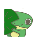 The frog on the lotus leaf（個別スタンプ：13）