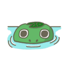 The frog on the lotus leaf（個別スタンプ：15）