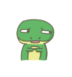The frog on the lotus leaf（個別スタンプ：22）