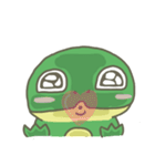 The frog on the lotus leaf（個別スタンプ：26）