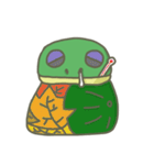 The frog on the lotus leaf（個別スタンプ：27）