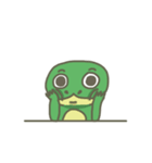 The frog on the lotus leaf（個別スタンプ：30）
